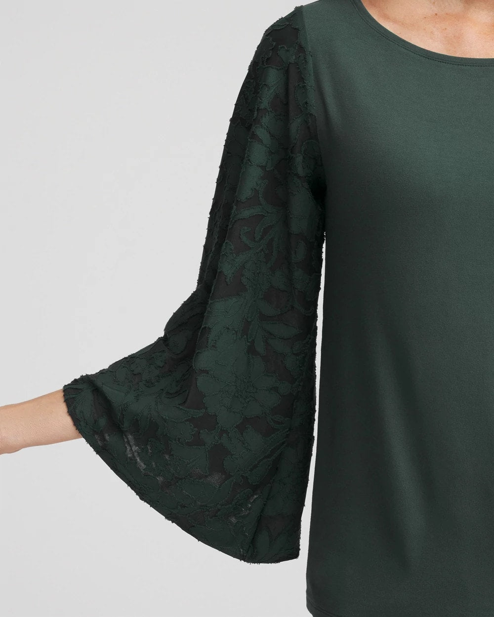 Touch of Cool™ Burnout Angel-Sleeved Top