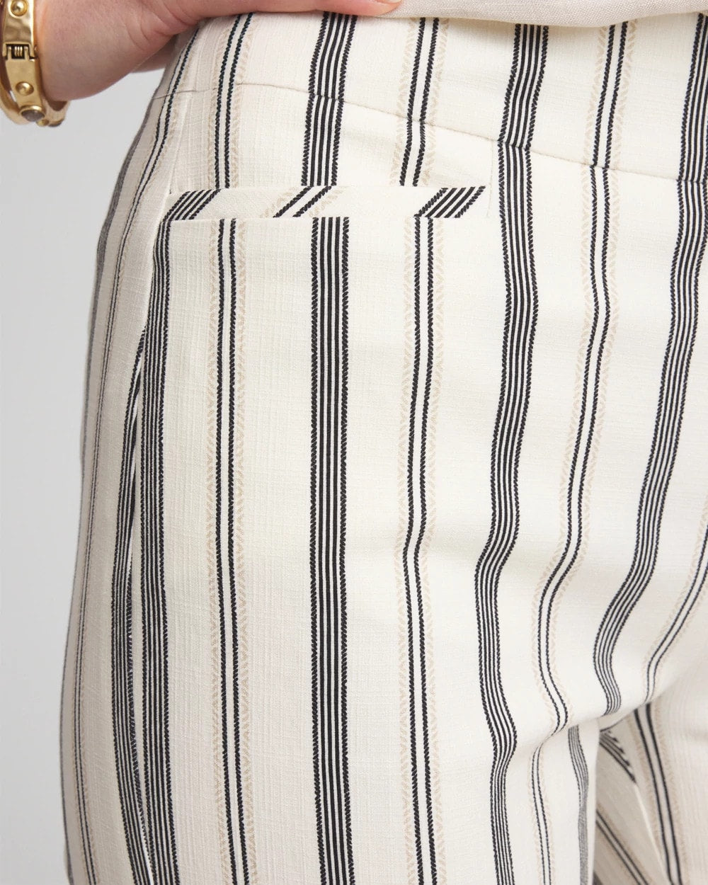 Brigitte™ Slub Striped Cropped Pants