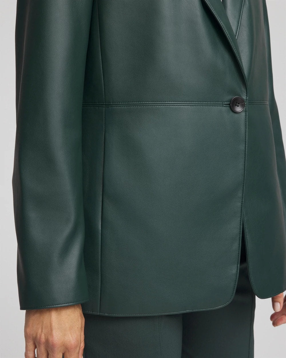 Faux Leather Blazer
