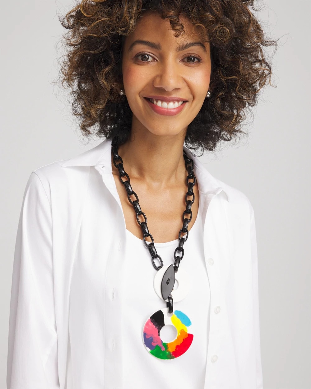 SYLCA® x Chico's Multi-Color Chain Toggle Necklace