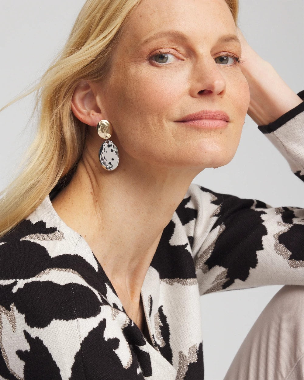 No Droop™ Mixed-Metal Clip-On Earrings