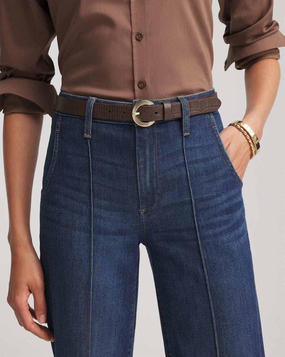 Crocodile Motif Trouser Belt