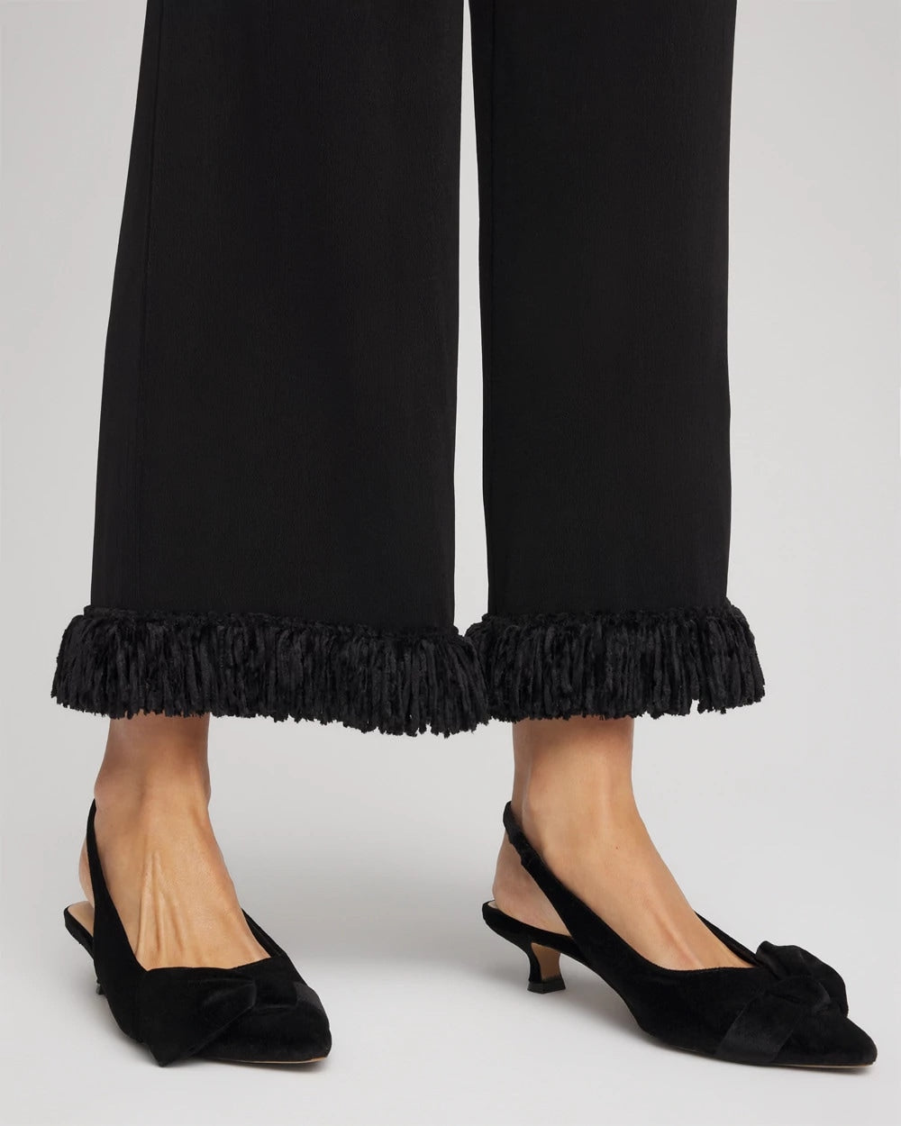 Charm Velvet Bow Kitten Heels