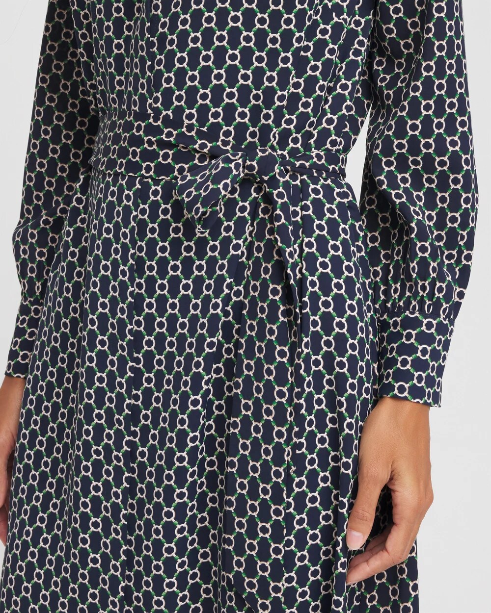 Petite Chain Print Maxi Shirtdress