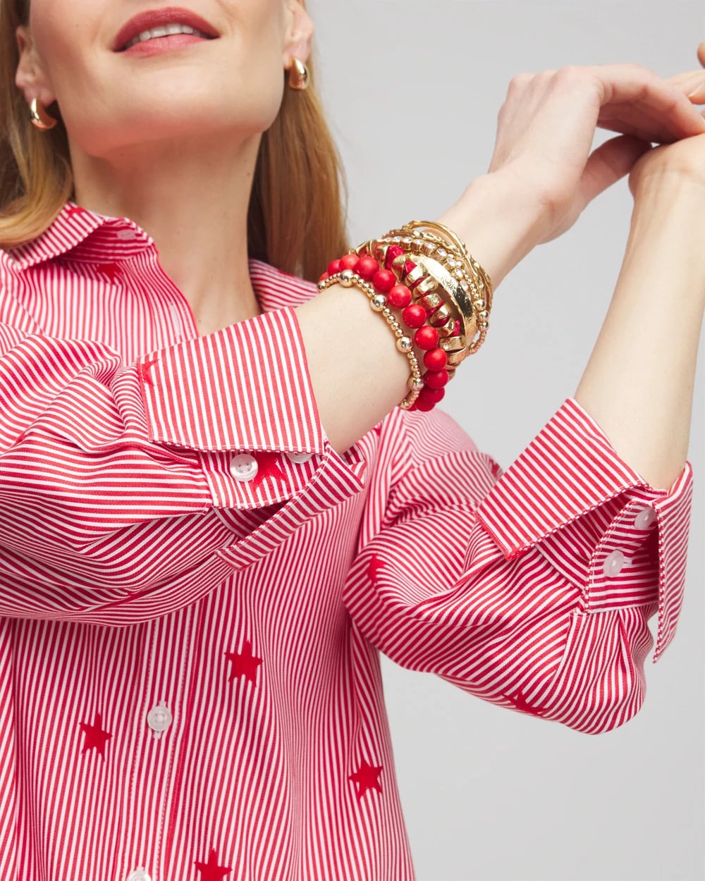 No Iron™ Stars & Stripes Sateen Shirt