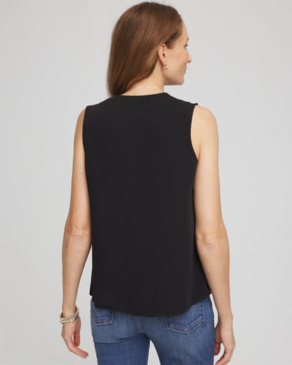 Satin Ruffle Tank