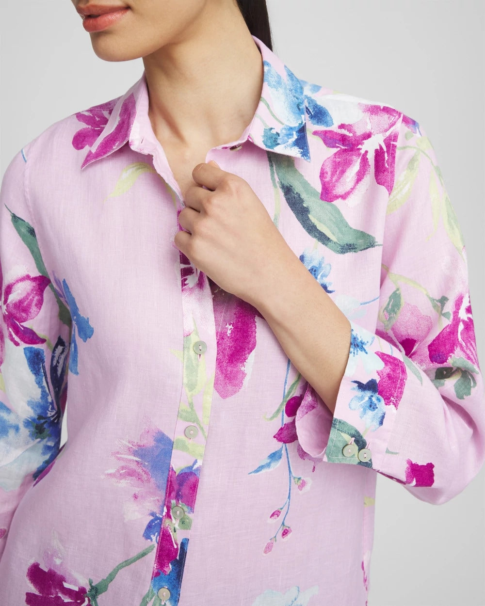 No Iron™ Floral Linen Shirt