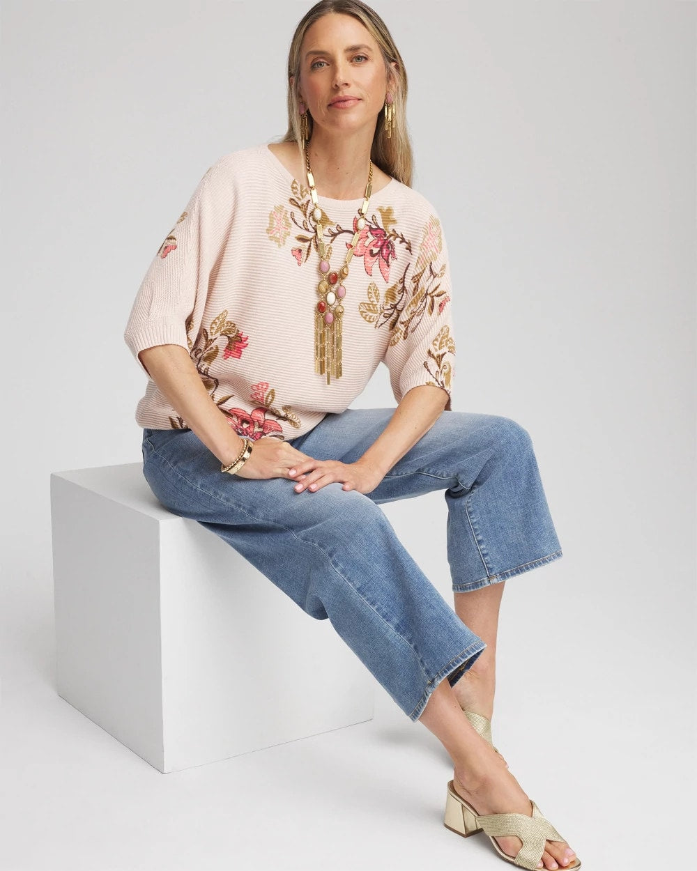 Ribbed Combed Cotton Sweater