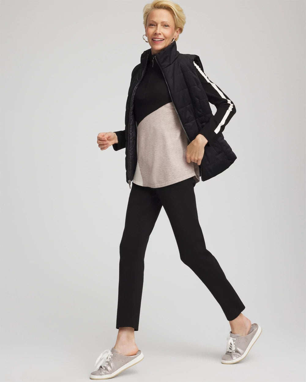 Zenergy® Luxe Colorblock Half-Zip Pullover