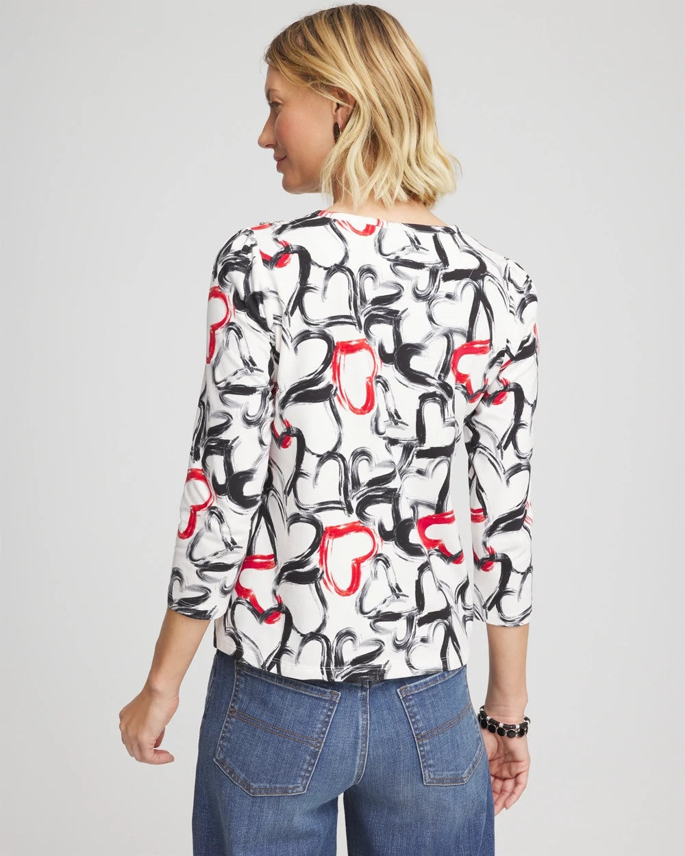 Love Brush Button Heart Tee