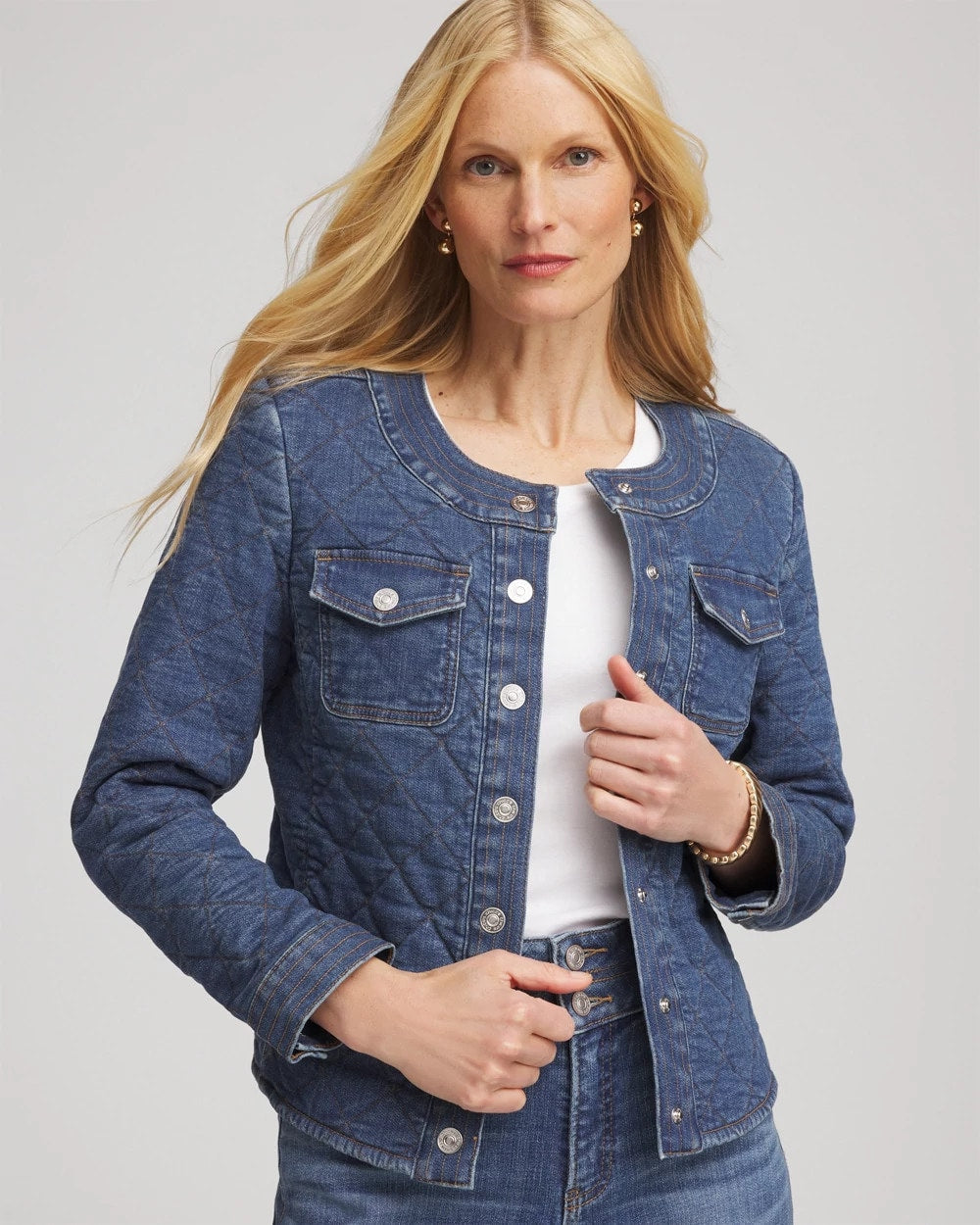 Quilted Denim Jacket