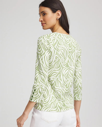 Pima Button Sleeve Tee