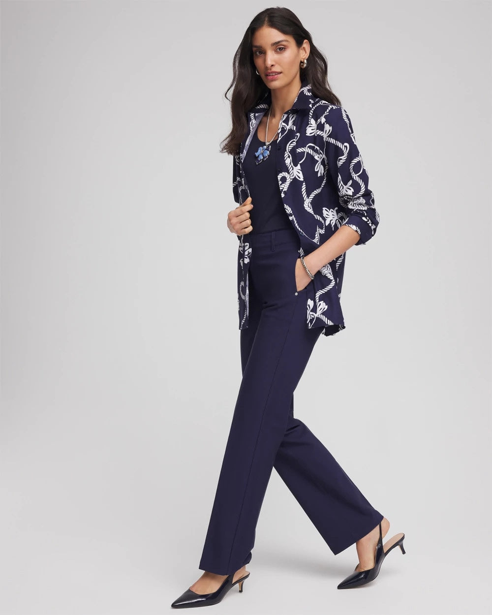 No Iron™ Rope Print Tunic