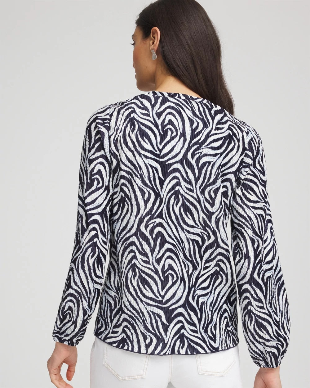 Zebra Waves Crinkle Top