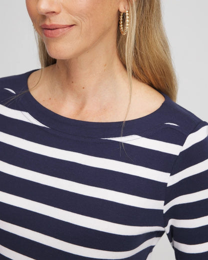 Stretch Cotton Boatneck Tunic