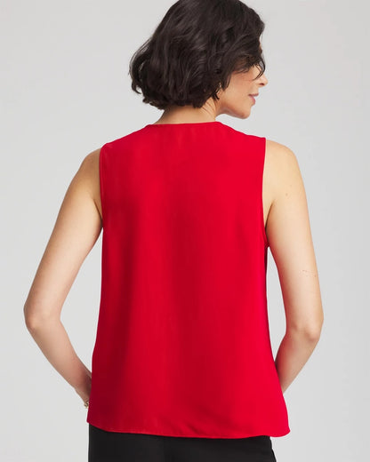 Satin Ruffle Tank