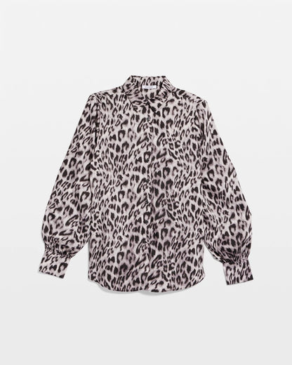 Faux Silk Snowy Animal Shirt