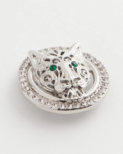Green Eye Tiger Clip-On Earrings