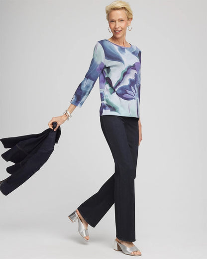 Pima Button Sleeve Tee