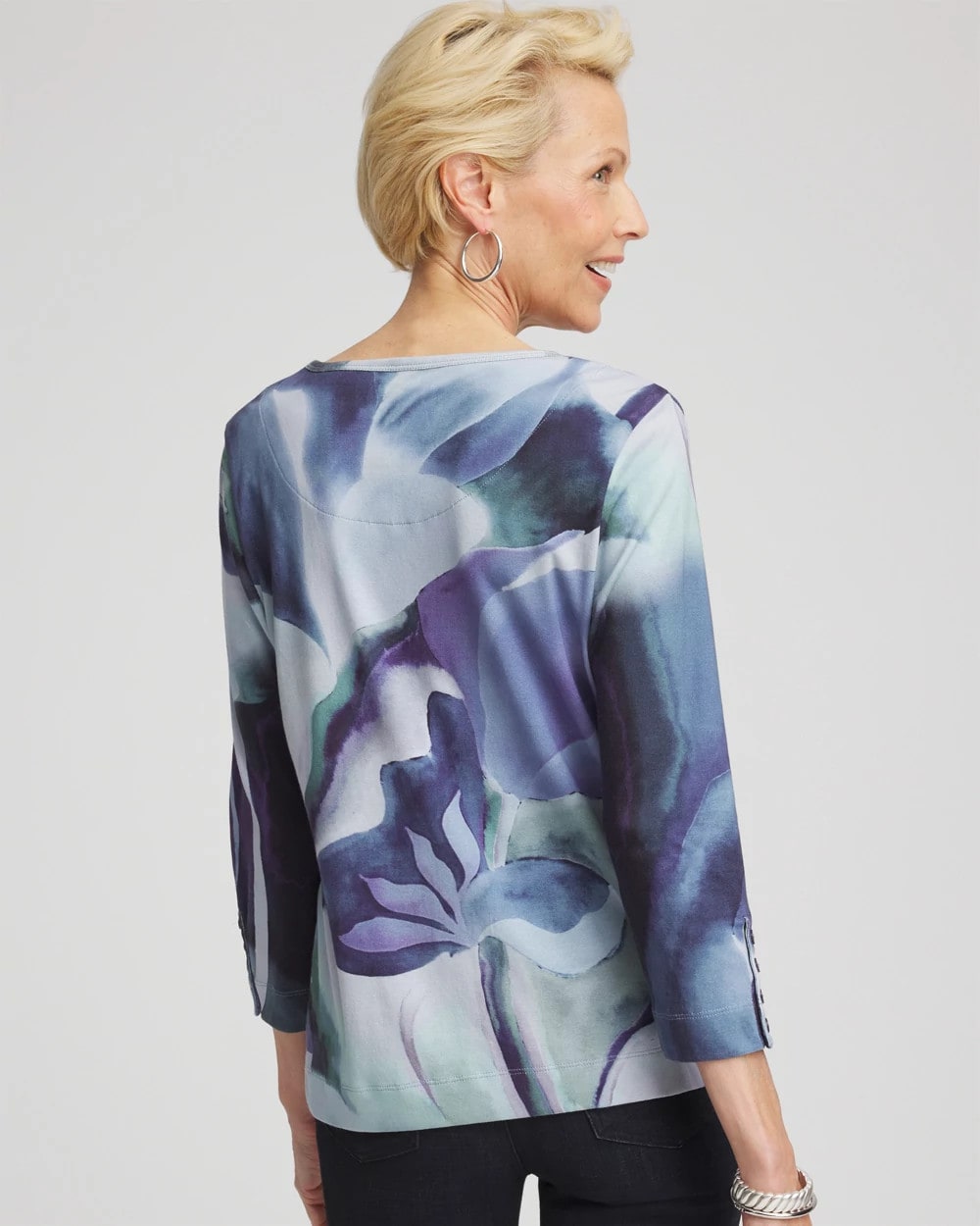 Pima Button Sleeve Tee