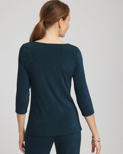 Travelers™ Asymmetrical 3/4 Sleeve Top