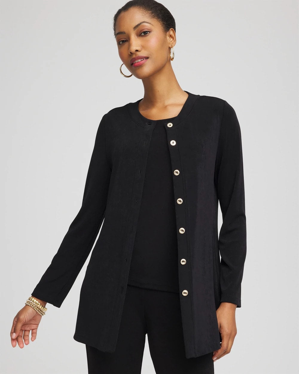 Travelers™ Collection Scoopneck Shirt Jacket