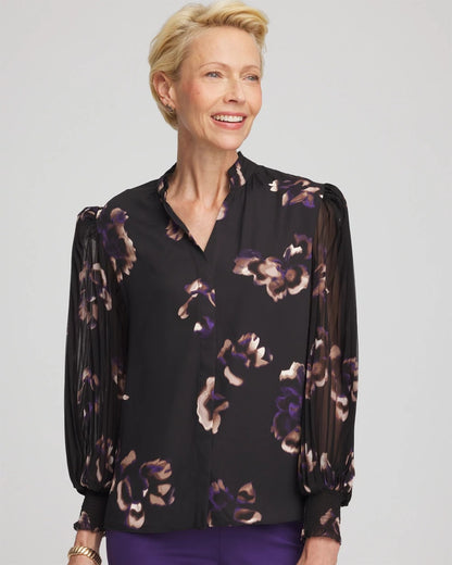 Fjord Flora Opaque Crepe Blouse