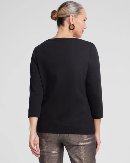 3/4 Sleeve V-Neck Tee