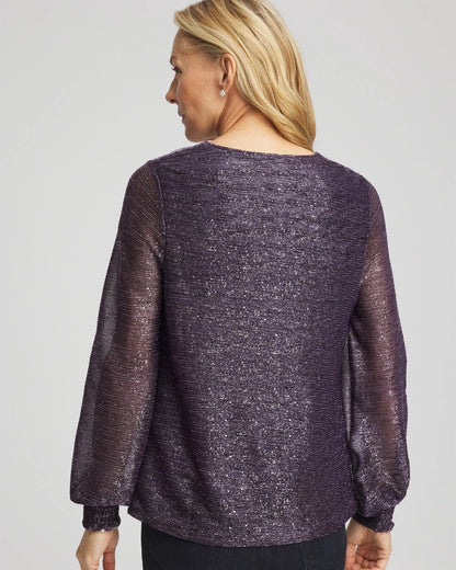 Foiled Bodre Top