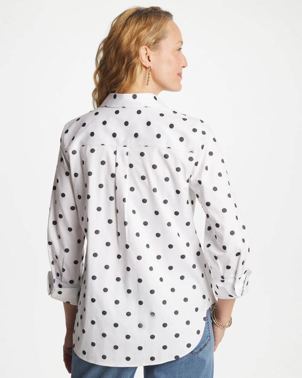 No Iron™ Stretch Perfect Dots Shirt