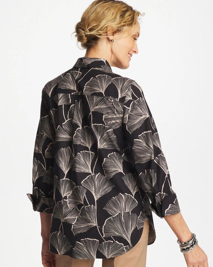 No Iron™ Stretch Ginkgo Glory Shirt