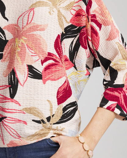 Textured Tapered Dolman Top