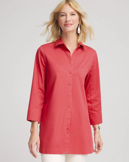 No Iron™ Classic Button Down Tunic