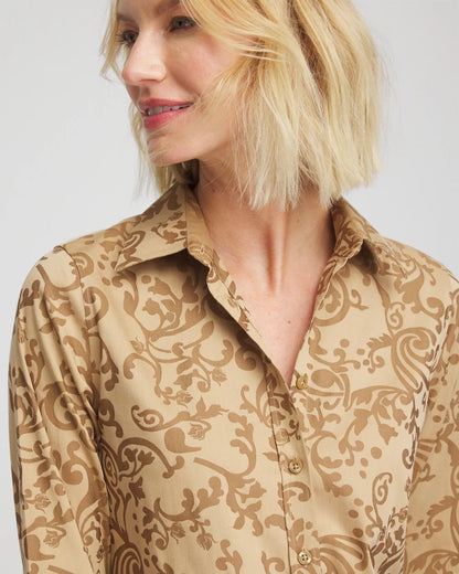 No Iron™ Jacquard Scrolls  Shirt