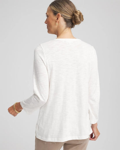 Slub Splitneck Henley Tee