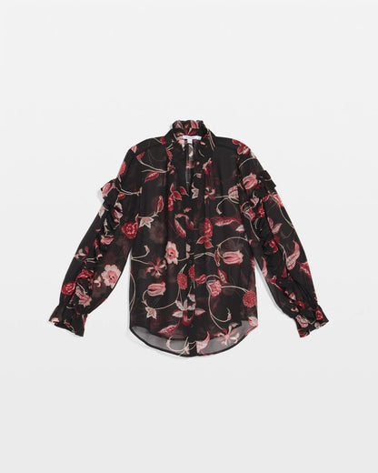 Georgette Celtic Blooms Blouse