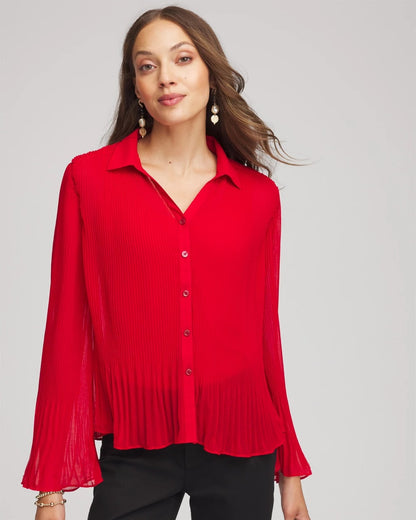 Pleated Georgette Blouse