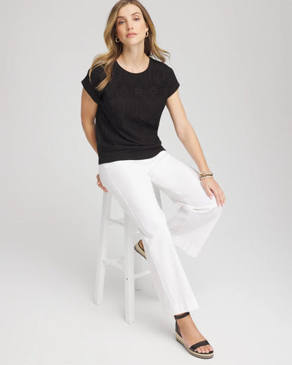 Crocheted Cotton-Blend Shirt