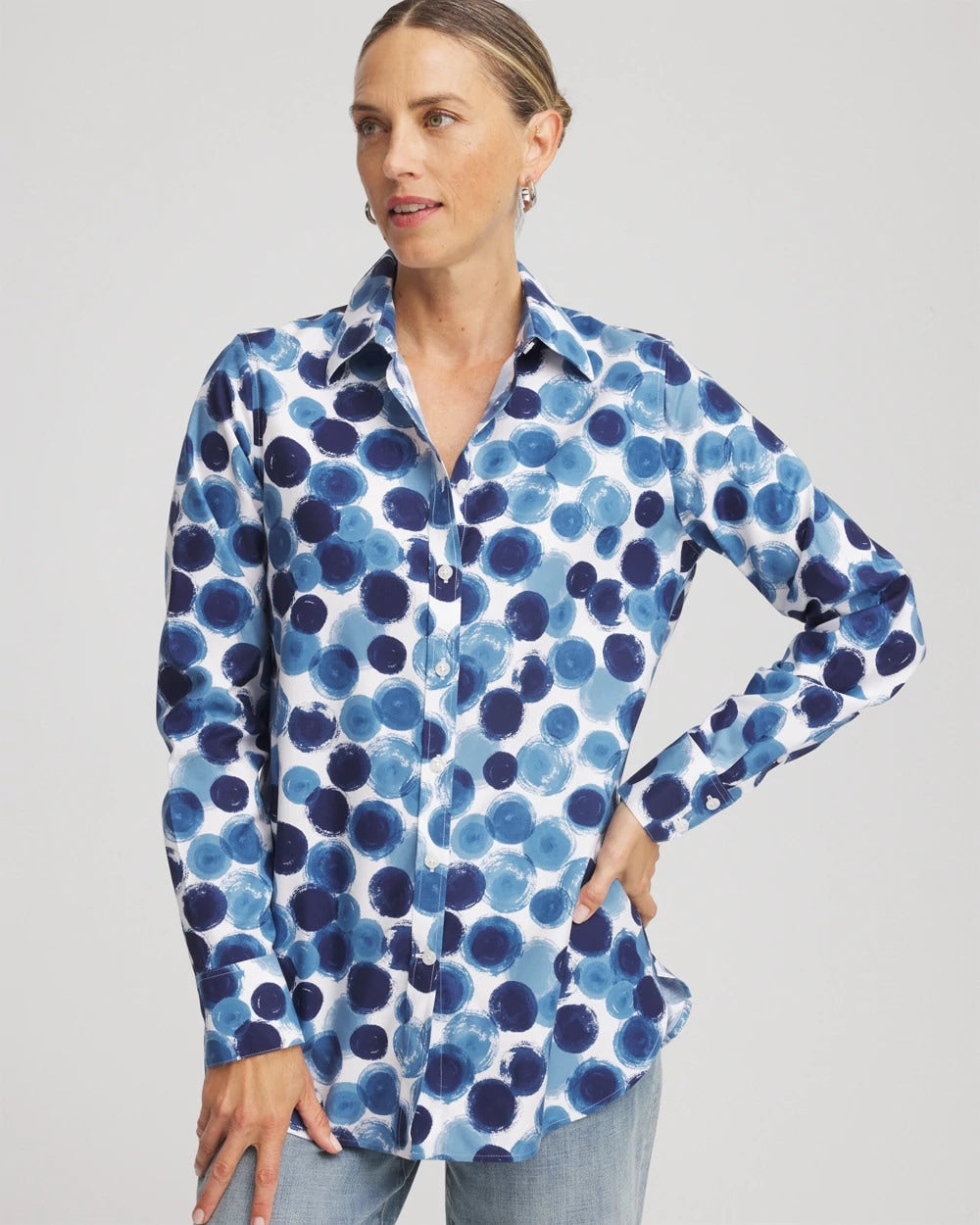 No Iron™ Printed Sateen Shirt