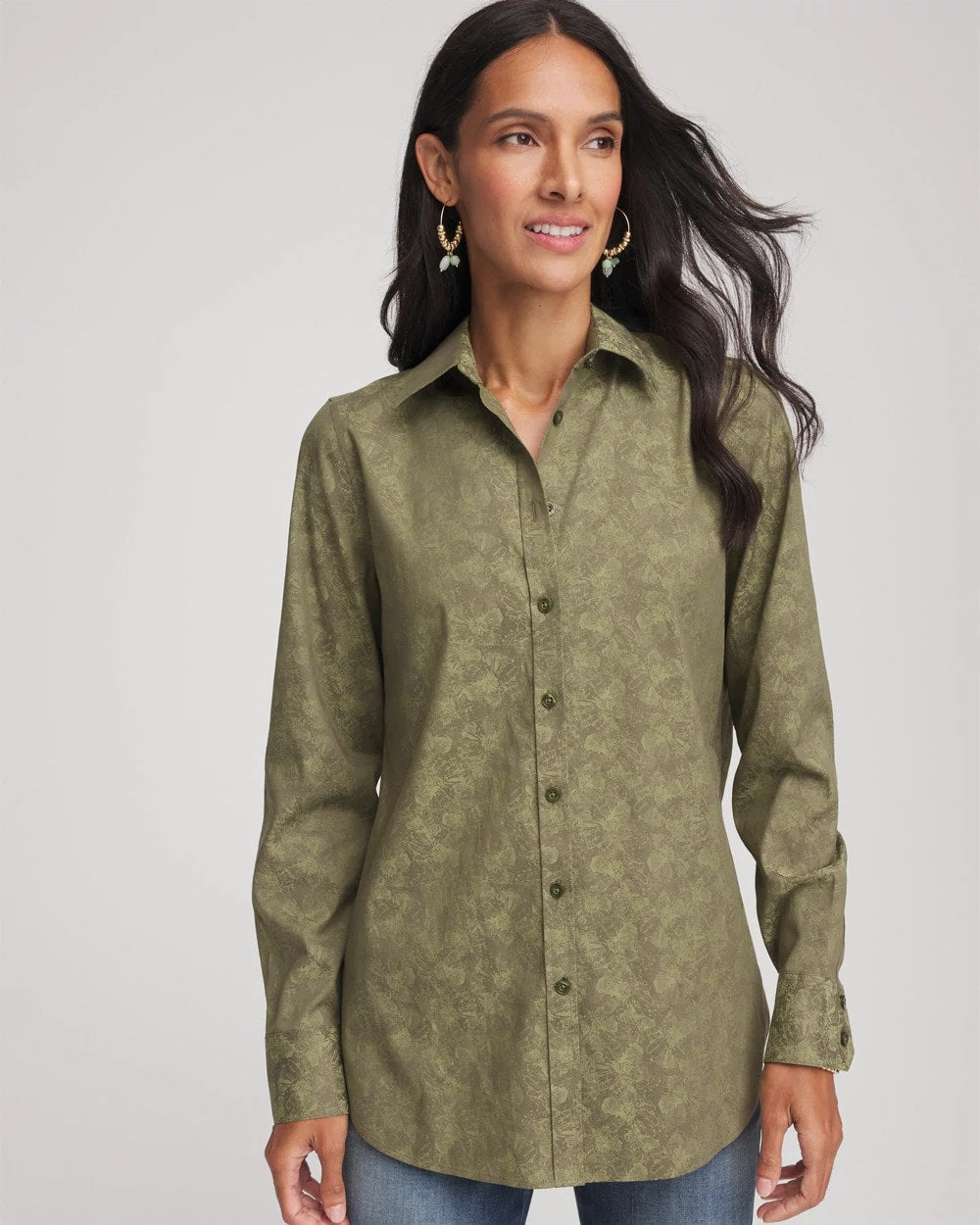 No Iron™ Jacquard Shirt