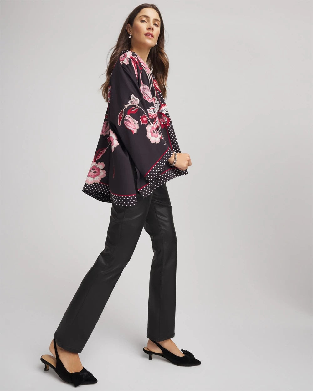 Short Floral Kimono
