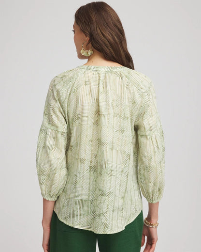 Lurex Stripe Cotton Blouse