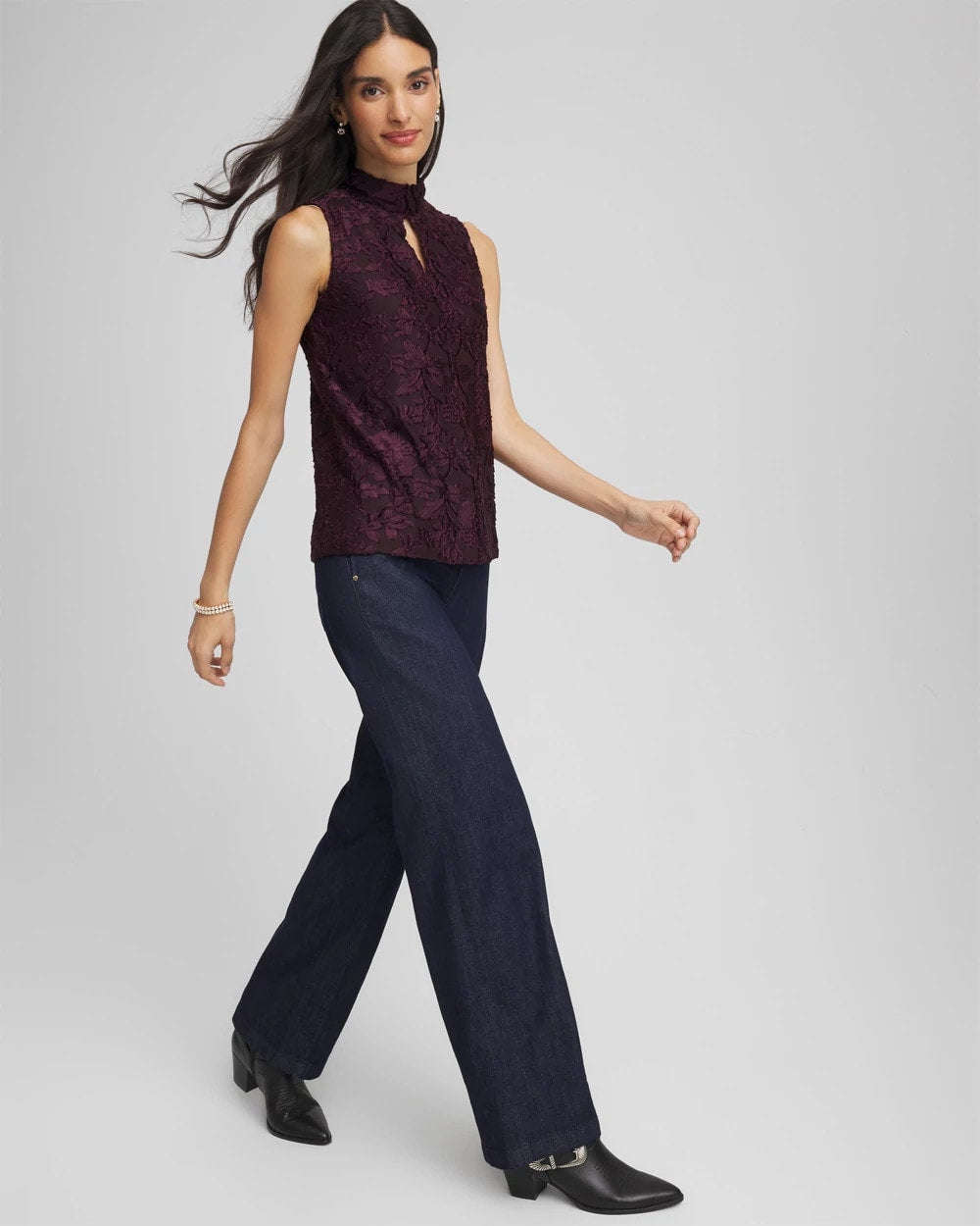 Burnout Mockneck Tank
