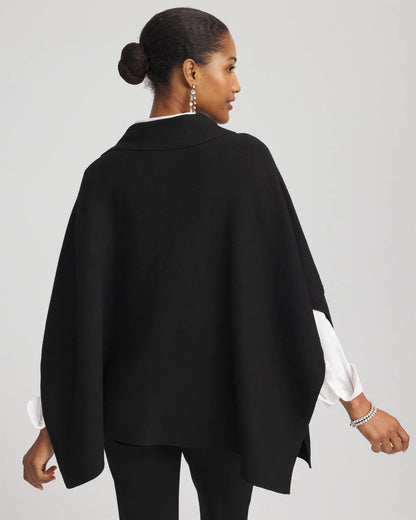 Embellished Bow Poncho
