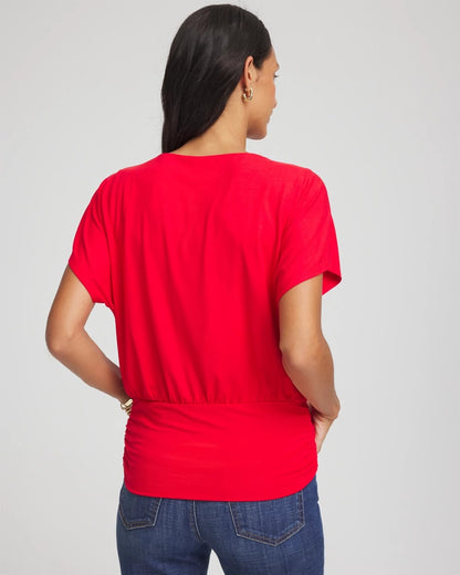 Touch of Cool™ Ruched Banded Hem Top