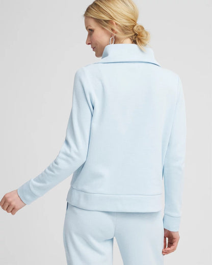 Zenergy® Beach Slub Half-Zip Pullover Top