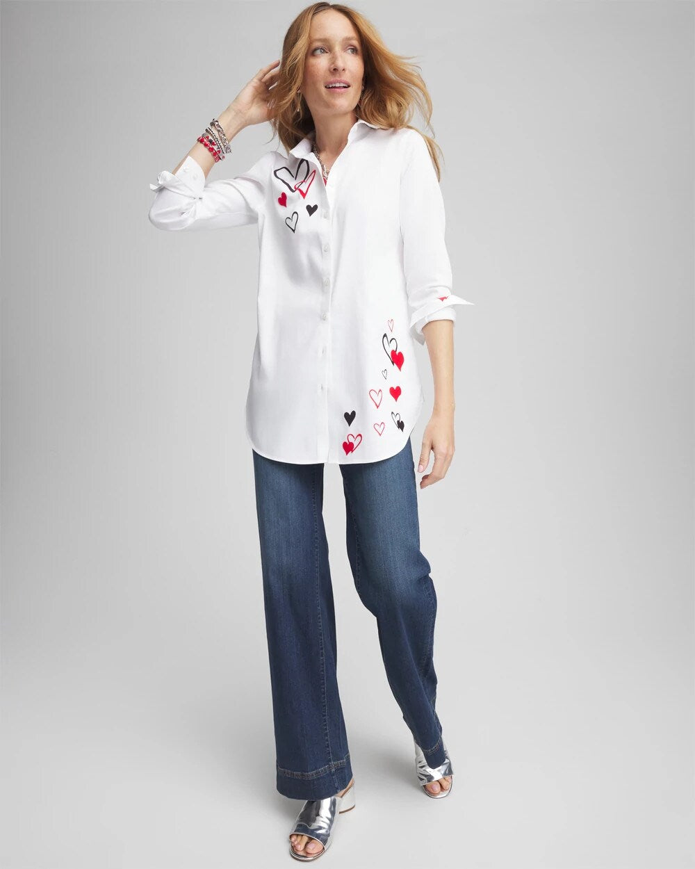 No Iron™ Valentine's Day Embroidered Tunic