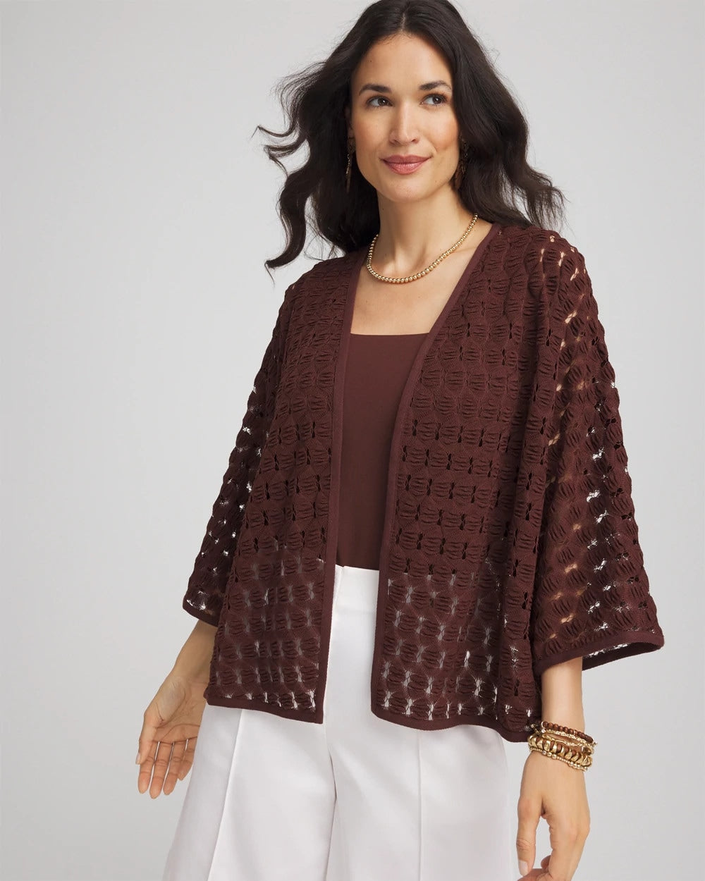 Short Woven Kimono