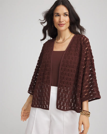 Short Woven Kimono