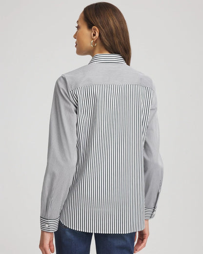 No Iron™ Colorblock Striped Shirt
